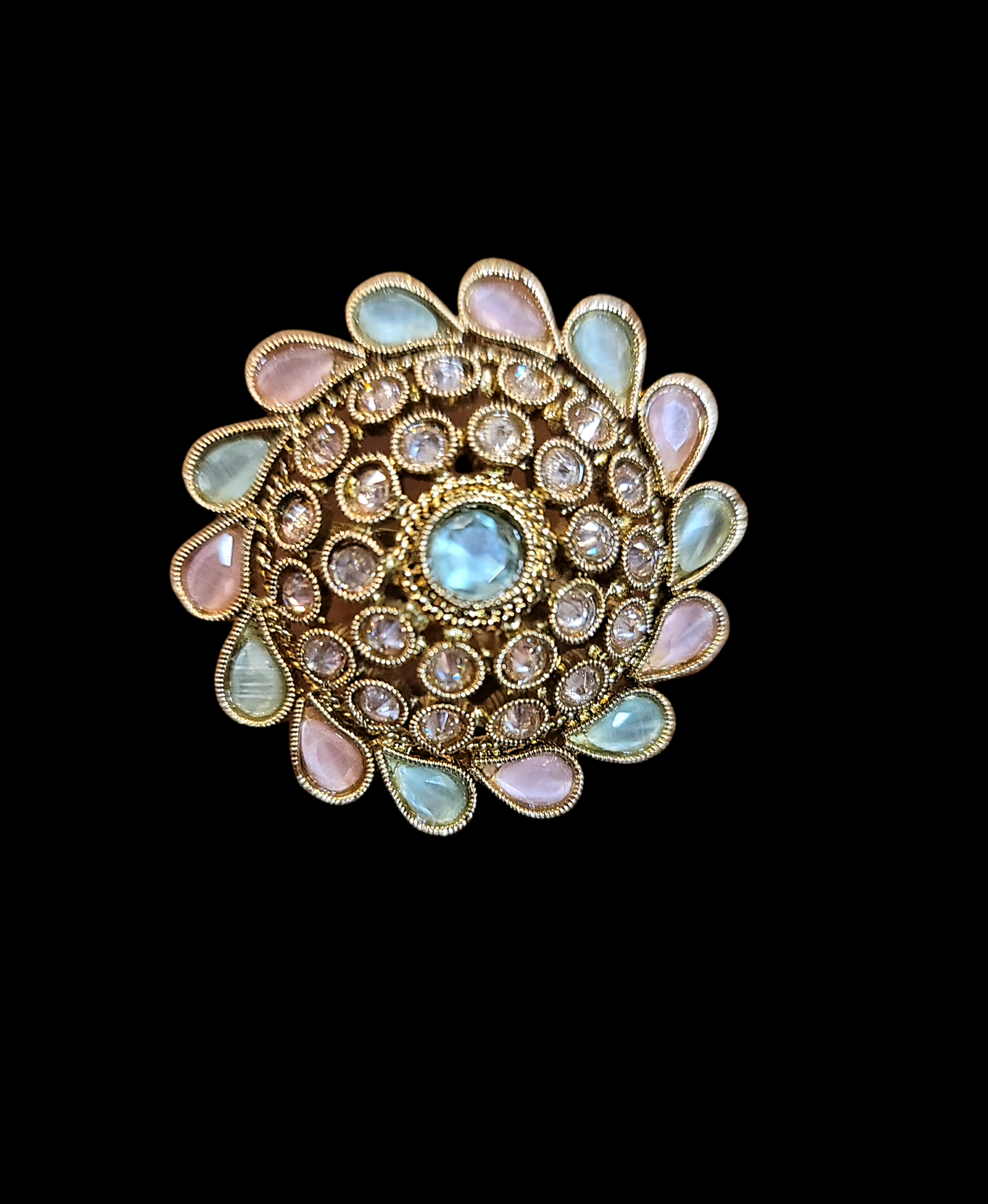 Stunning Polki Adjustable Ring