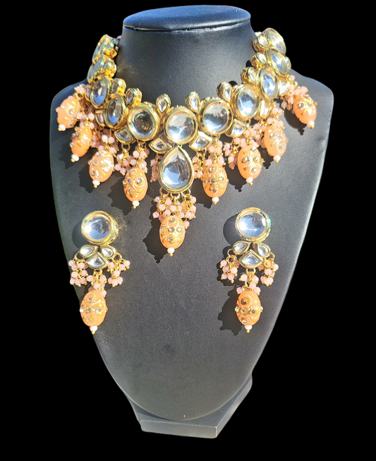 Designer Polki Kundan Meenakari Necklace Set