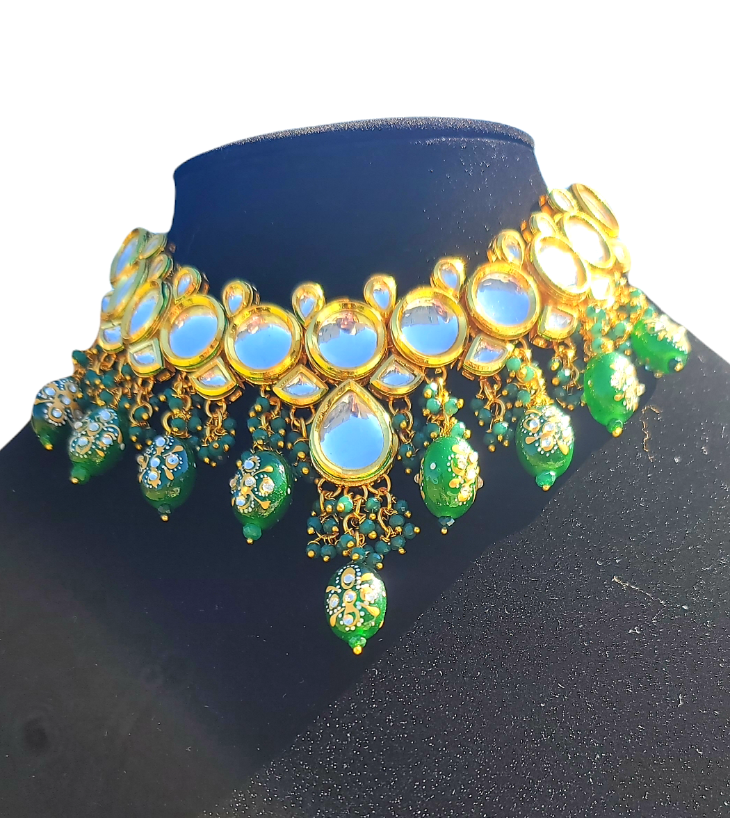 Designer Polki Kundan Meenakari Necklace Set