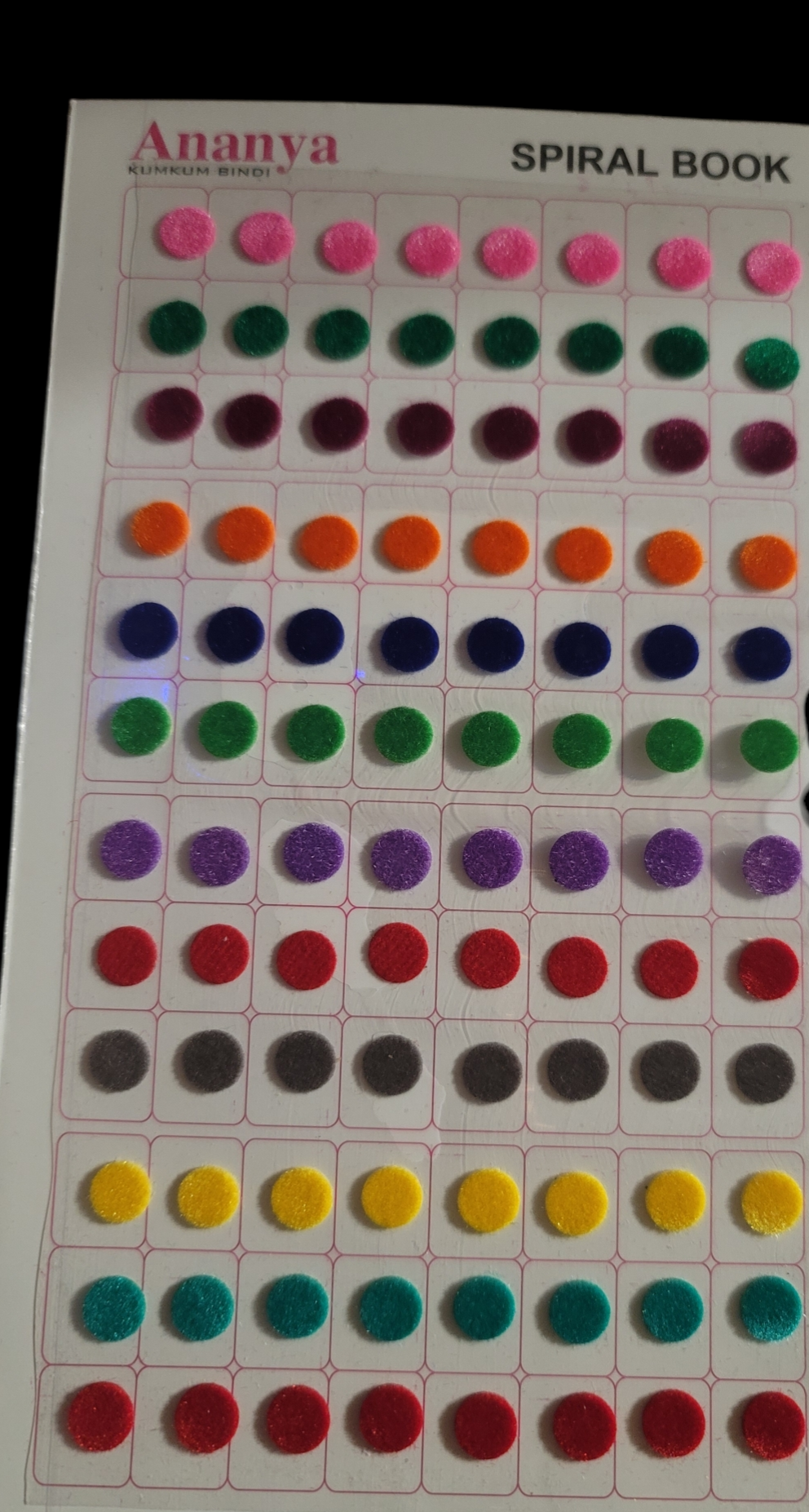 Kumkum Bindi Book Plain (Medium)