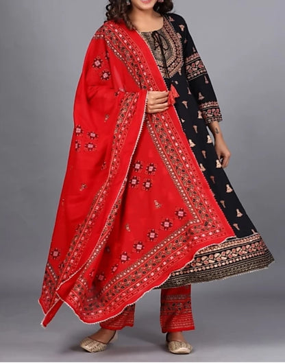 Women Anarkali Kurta with Pants & Dupatta