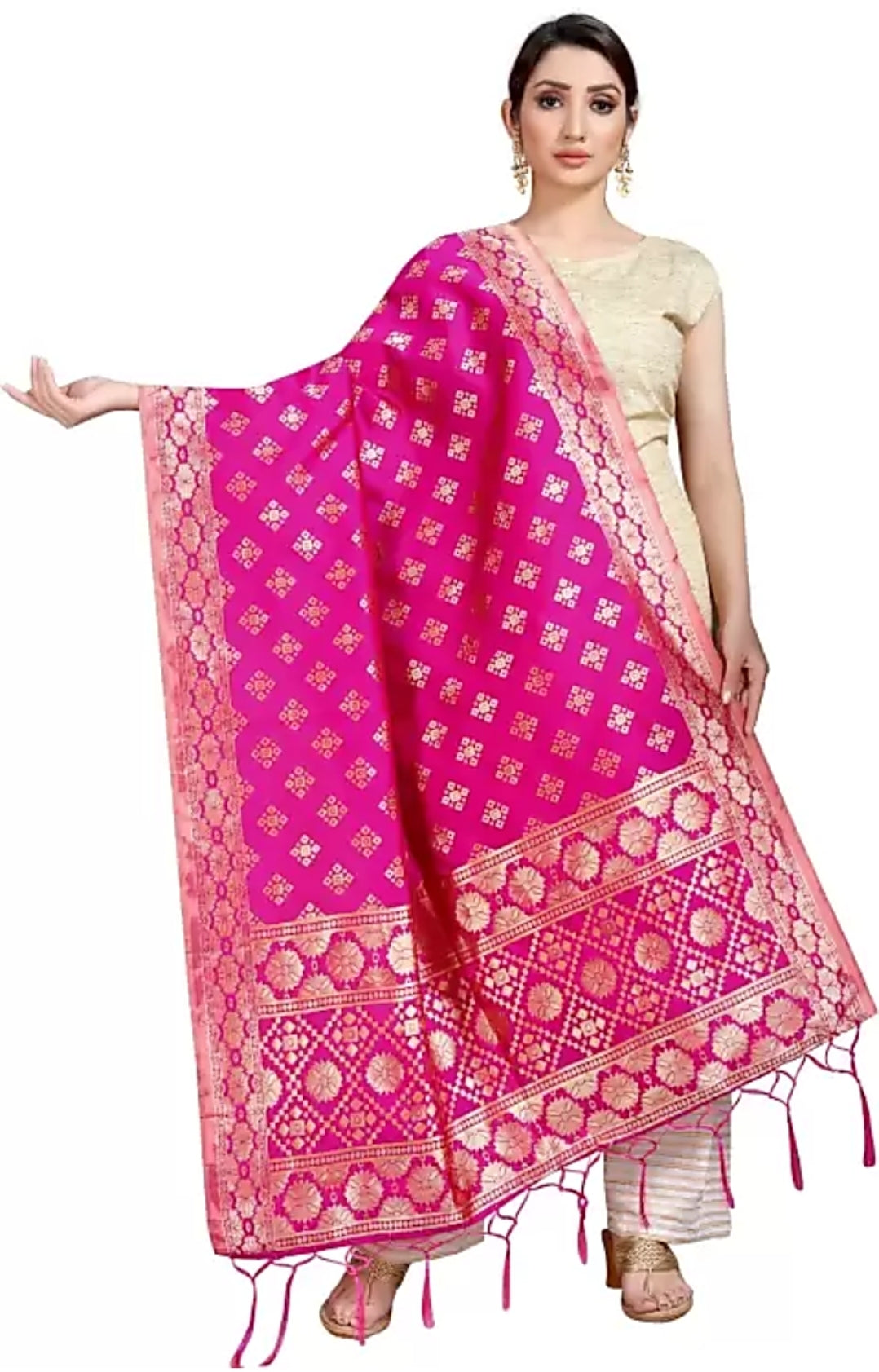 Women Jacquard Wovem Dupatta