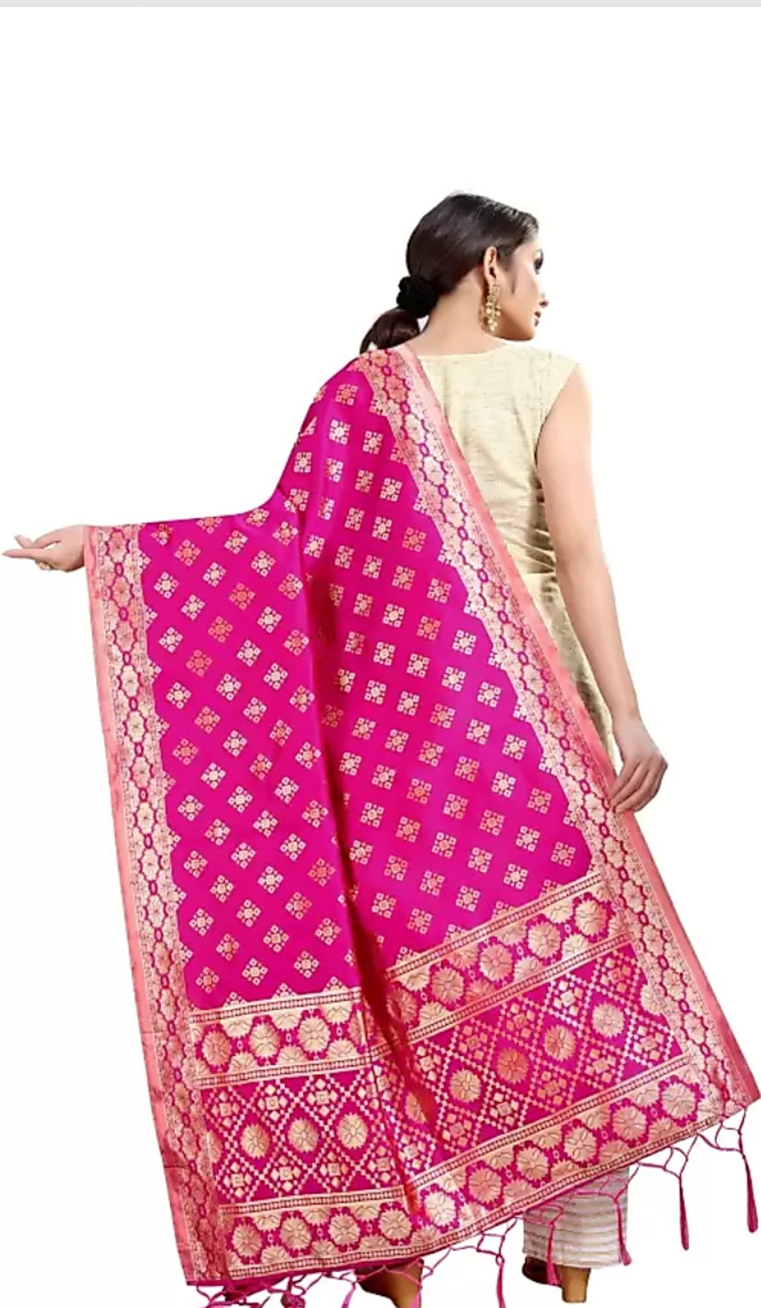 Women Jacquard Wovem Dupatta