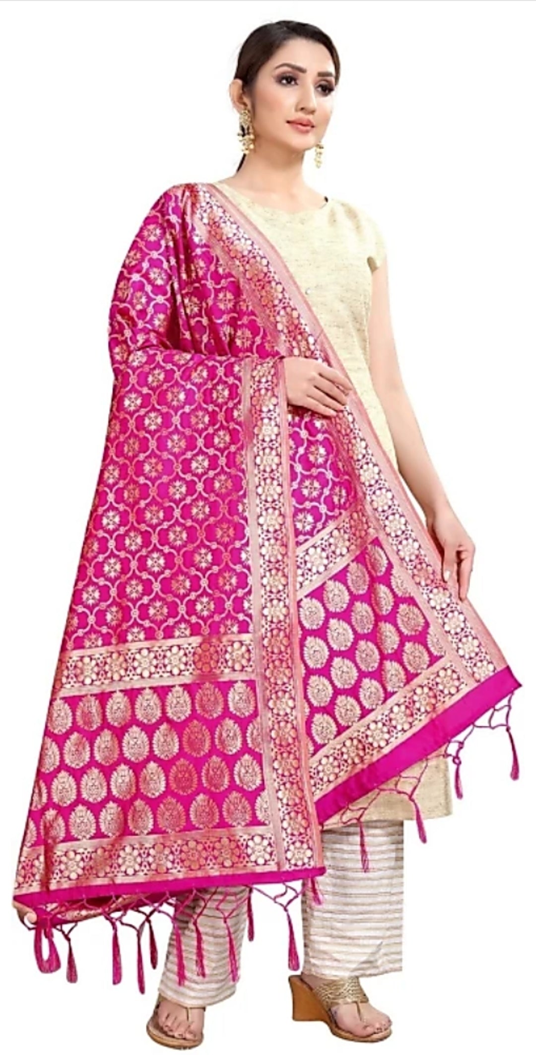 Jacquard Woven Women Dupatta