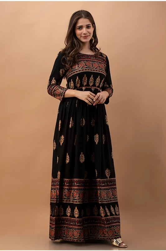 Trending Women Fit & Flare Long Dress image 3