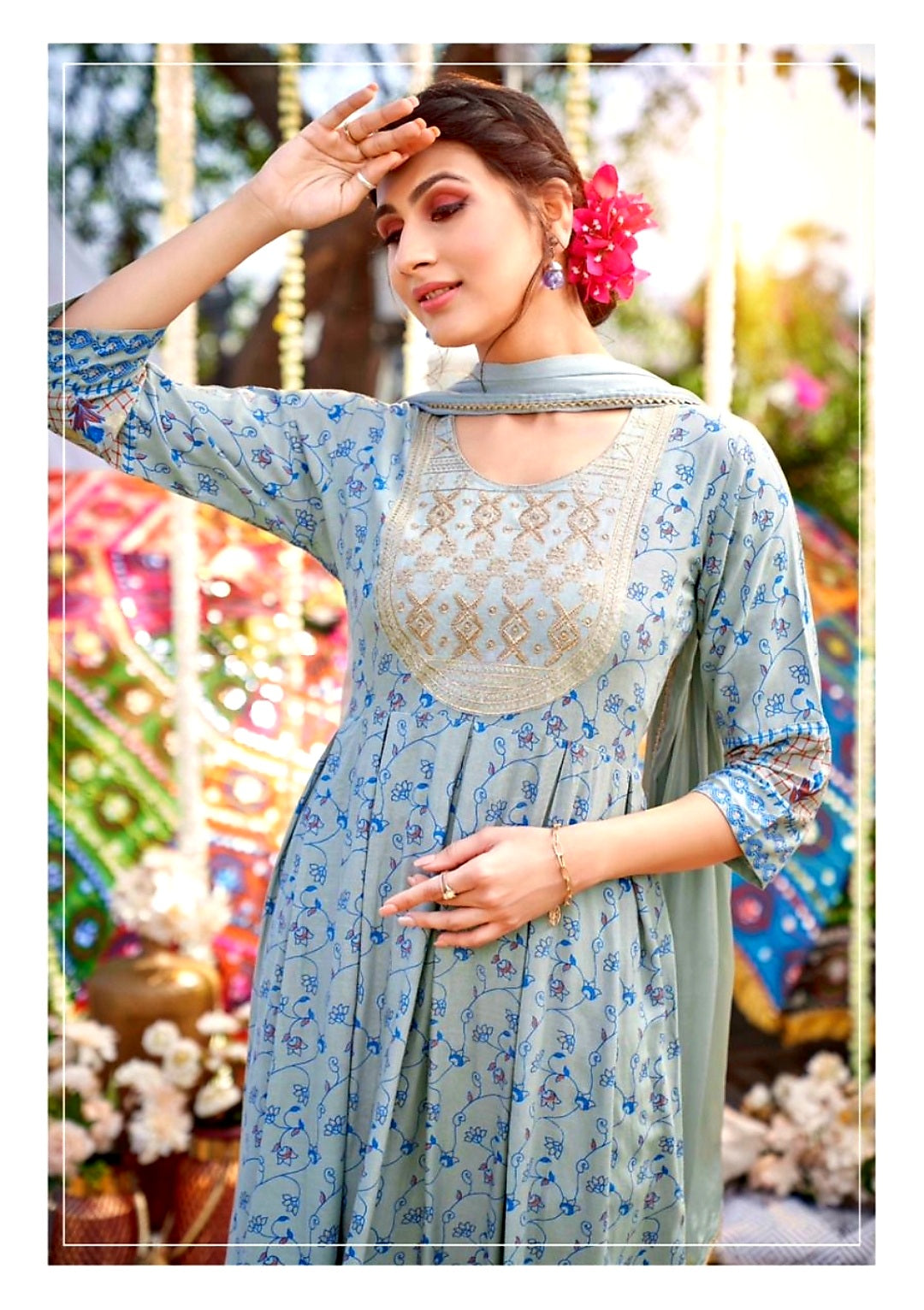 Fancy Fabric Gowns Suits and Fancy Fabric Gown Style Salwar Kameez Online  Shopping