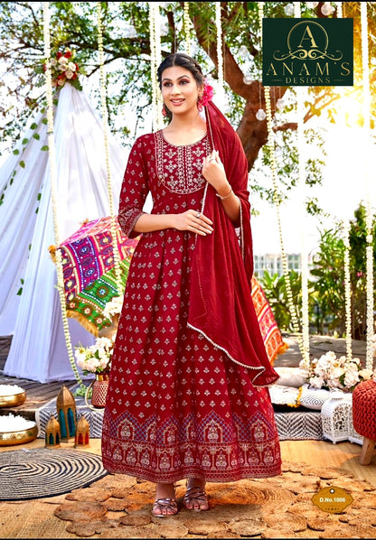 High Quality Fancy Gown With Dupatta