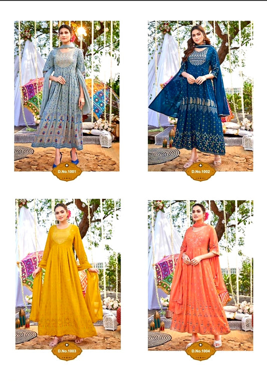 High Quality Fancy Gown With Dupatta image 3