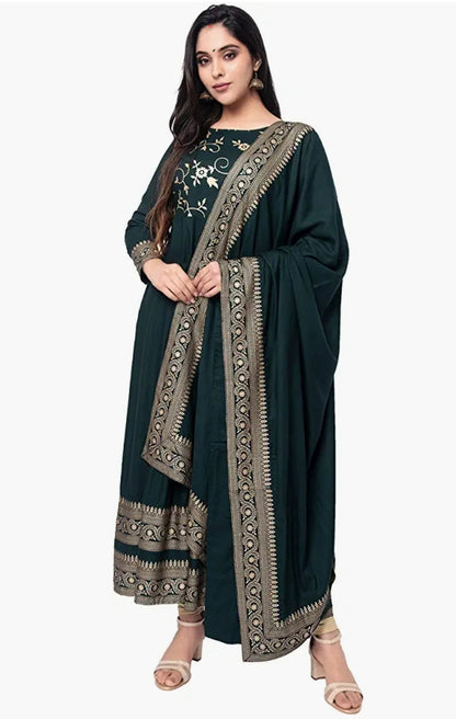 2pc Anarkali Kurti Set With Dupatta