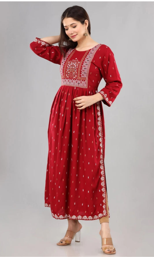 Designer Straight High Cut Kurta