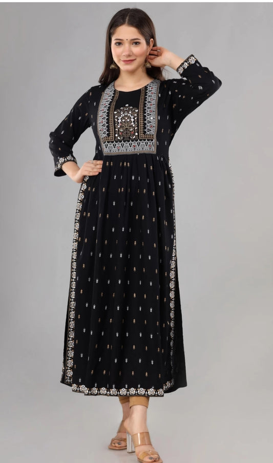 Designer Straight High Cut Kurta