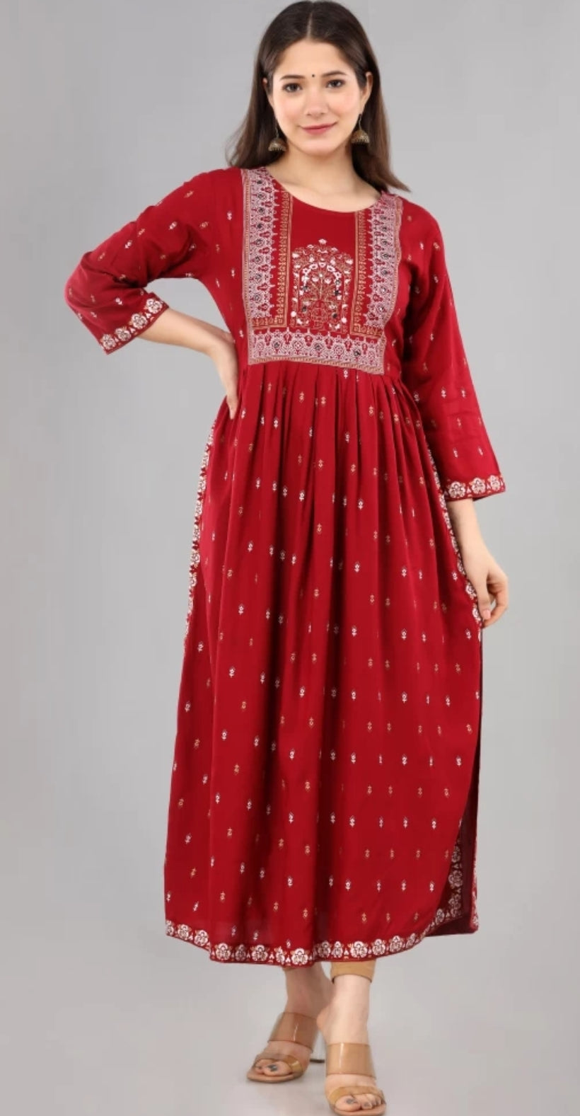 Designer Straight High Cut Kurta