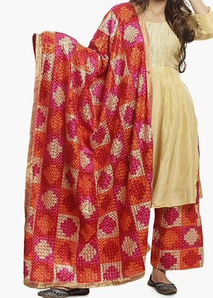 Handmade Fulkari Dupatta Multi