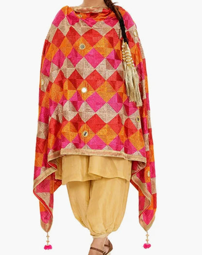 Multicolored Fulkari Dupatta