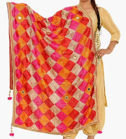 Multicolored Fulkari Dupatta