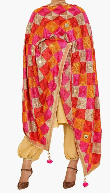 Multicolored Fulkari Dupatta