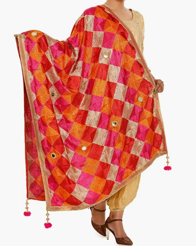 Multicolored Fulkari Dupatta