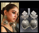 Afghani Silver Mandala Jhumki Set.
