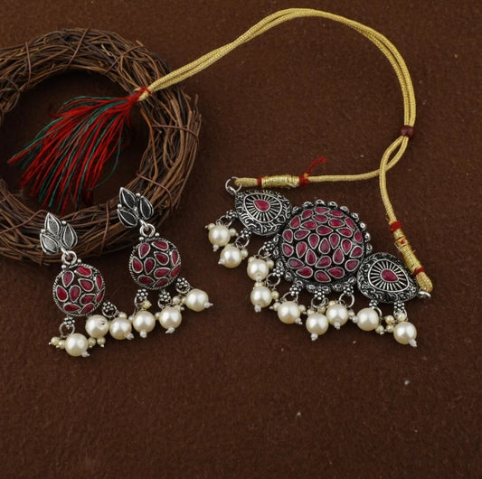 Oxidized Alloy Choker Set image 3