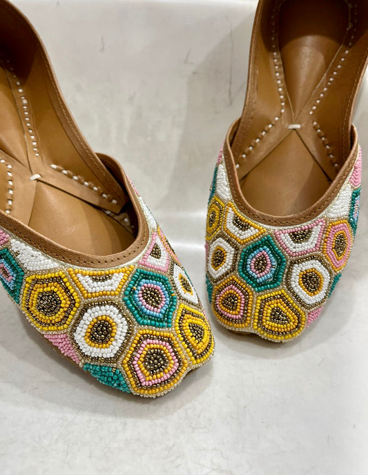 NEW! Stylish Colorful Punjabi Jutti With Extra Cushion image 3