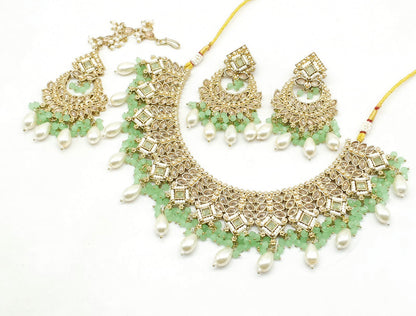Super Stylish Reverse Polki Choker Set