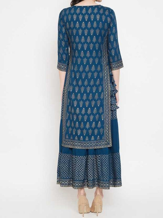 Women Flared A-line Gown image 3