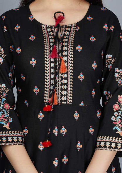 Anarkali  Gown, Black